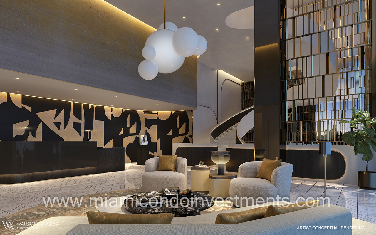 Waldorf Astoria Miami lobby