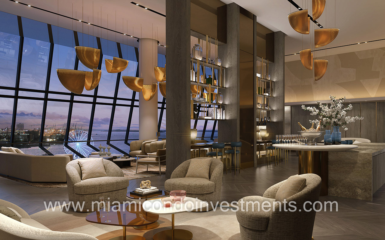 Waldorf Astoria Miami peacock lounge