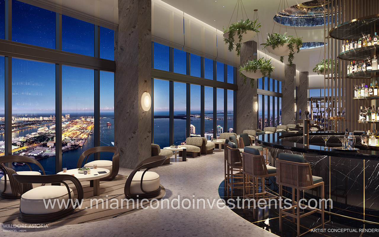 Waldorf Astoria Miami peacock lounge 2