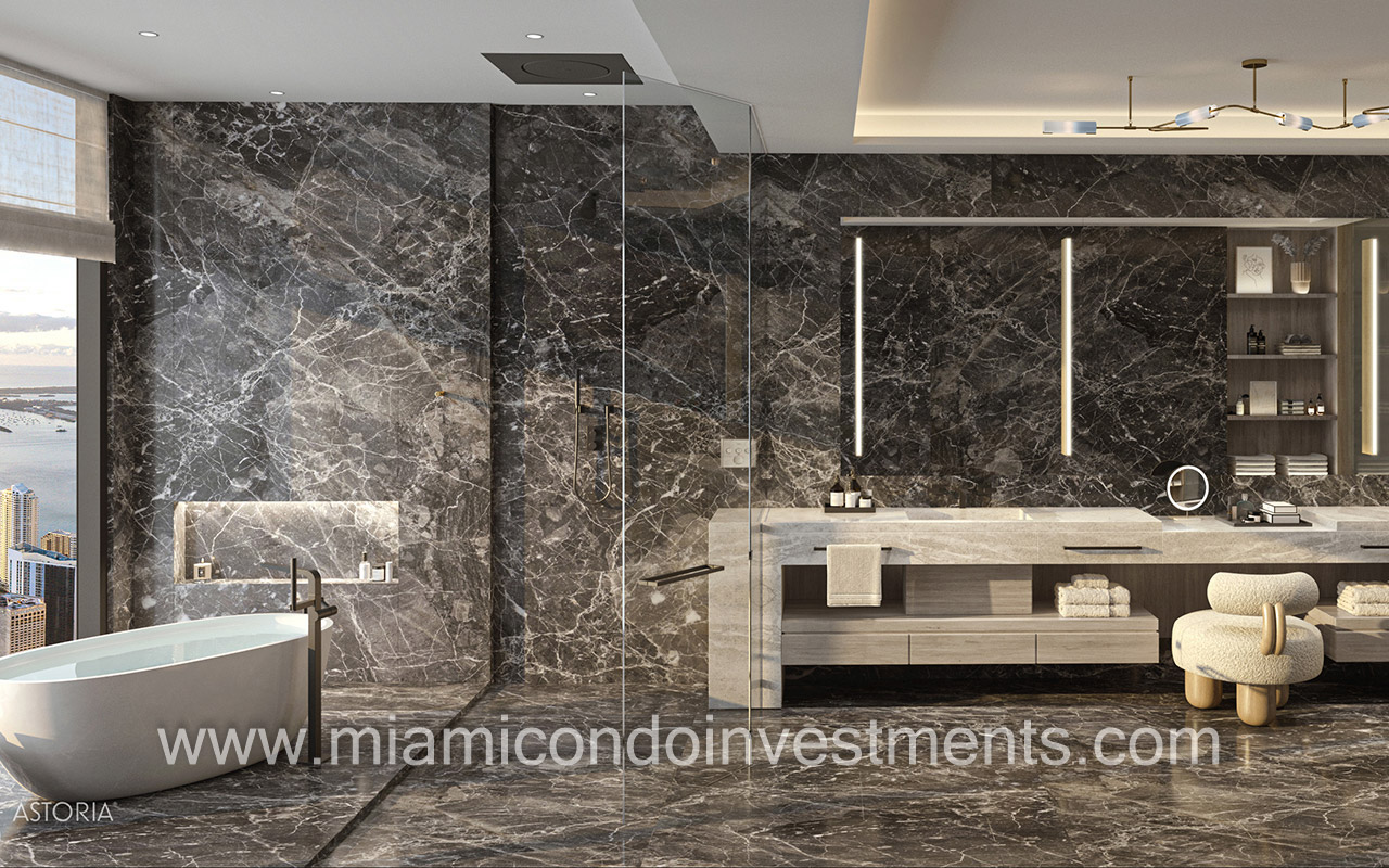 Waldorf Astoria Miami cube 8 primary bathroom