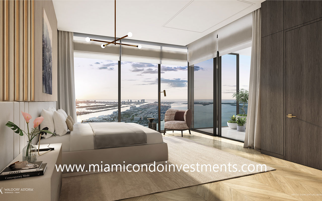 Waldorf Astoria Miami master bedroom